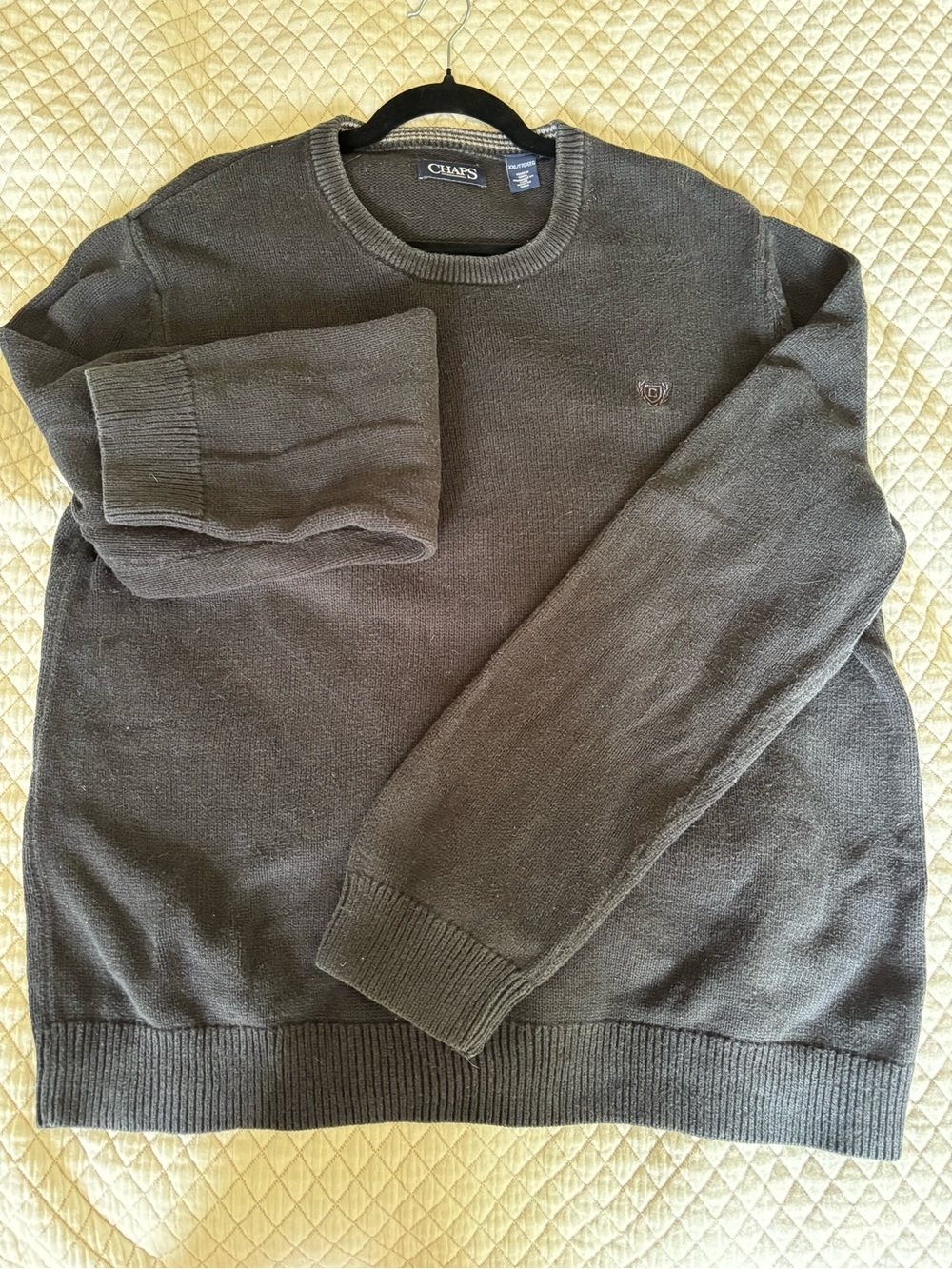 Chaps Men's Crewneck Sweater in Black